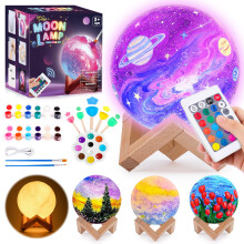 Craft Kits Gift for 6 7 8 9 10 Year Old Kids Girl Paint Your Own Moon Lamp