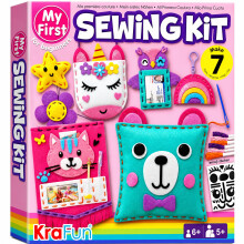 KRAFUN Beginner Sewing Kit for Kids Ages 5 7 DIY Projects