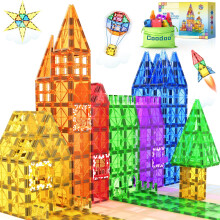 Coodoo 60 PCS Magnetic Tiles STEM Magnetic Blocks Sensory Toys Kids Games M