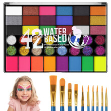 LOPHE Face Body Painting Kit 42 Colour with 10 Brushes