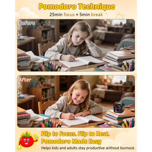 Pomodoro Timer Cube 5102550 Visual Productivity Flip Timer for Kids 2