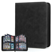 JoyHood Top Loader Binder 4 Slot Trading Cards Collection Album with Sleev