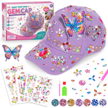 Craft Kits for 5-10 Year Old Kids: Decorate Your Own Cap with Gem Stickers