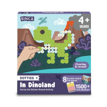 Binca Dotties Dinosaur Dot Art Activity Kit  1500 Stickers  MessFree Dinosa