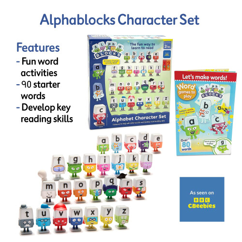 ALPHABLOCKS Character Play Set  Kids Alphabet Plastic Figures Blocks Toy 2