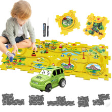 Puzzle Racer Kids Car Track set Toy for Kids DIY Puzzle Track Rail Route Ed