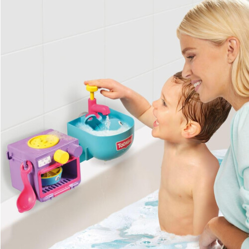 TOMY Toomies Bubble  Bake Bath Toy  Kitchen Bubble Maker Toddler 18M 1