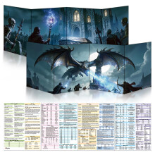 Byhoo DM Screen 2 PCS for DD 5E DND Accessories Necromancer’s RitualSiege