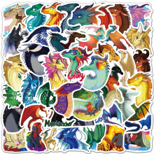 50 Pcs Wings of Fire Stickers for Laptop Bumper Skateboard Water Bottles Co