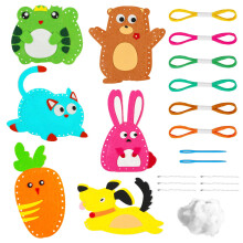 Vicloon First Sewing Kit for Kids 6Piece Cute Childrens Sewing Kits Animal