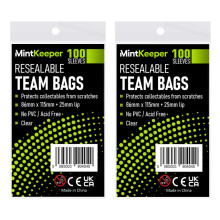 MintKeeper Team Bags Resealable Trading Card Storage Toploader Bag 86m
