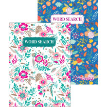 Squiggle Travel size Floral Word Search Books Set of 2