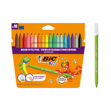 BIC Kids Colouring Pens for Kids  Medium Tip Felt Pens Great for Kids Colou