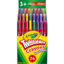 CRAYOLA Twistables Crayons for Kids 24ct No Sharpen Kids Colouring Supplies