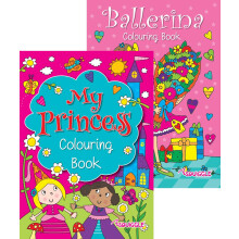 Squiggle A4 My Princess Ballerina Colouring Books Set of 2