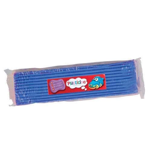 The Original Plasticine One Colour Slab 400g  Blue Modelling Clay for Profe