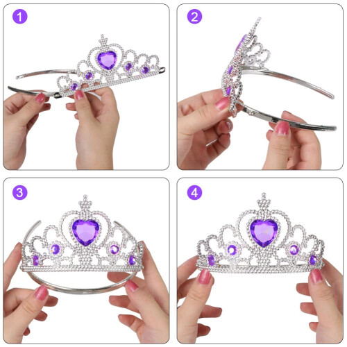 Vicloon Princess Tiara, 2PCS 2