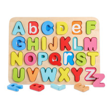 YouXi Wooden Chunky Learning Alphabet Preschool Puzzle Board