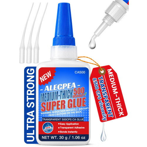ALECPEA Medium CA Glue 30g for Woodworking