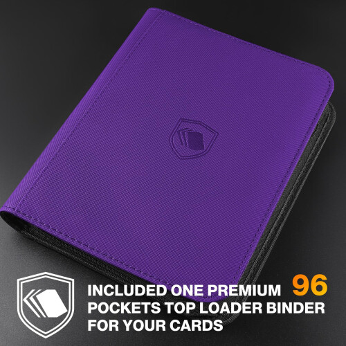 200 Clear Card Sleeves Protector 96 Pockets Top Loader Binder Included 1