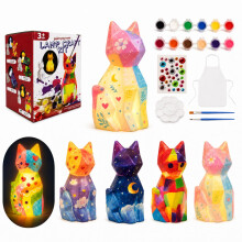 Paint Your Own Cat Lamp Kit Arts and Crafts for Kids Age 6 7 8 9 10 11 12