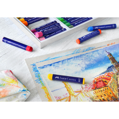 Faber-Castell FaberCastell Creative Studio Oil Pastels Multicoloured Cardboard Wallet of 2
