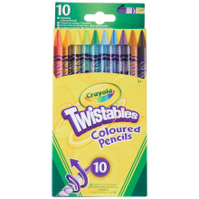 CRAYOLA Twistables Colored Pencil Set for Kids 10ct No Sharpen Coloring Boo
