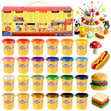 Yimomoyi 24Tins Play Color Dough Modelling Set 24Colors Modelling Clay Set