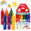 ZIMPLI  6 Large Bath Crayons Washable Colourful Kids Bath Pens Creative Mes 1