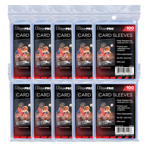 Ultra Pro  1000 Soft Sleeves  10 Packs