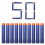 50 pcs Nerf Compatible Refill Bullets Foam Darts  72cm Ammo Ammunition Pack 1