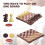 Snocyo Chess Set and Draughts 2 IN 1 Folding Chess Board Set Magnetic Chess 5