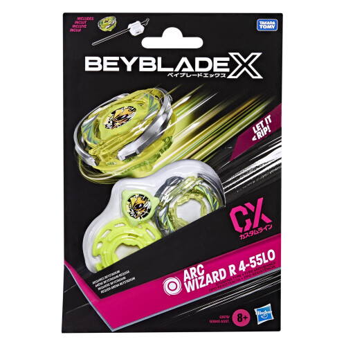 BeyBlade Beyblade X Arc Wizard R 455LO CX Starter Pack Top and Launcher 2
