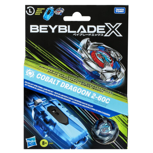 BeyBlade Beyblade X Cobalt Dragoon 260C Deluxe LeftSpin String Launcher Set 2
