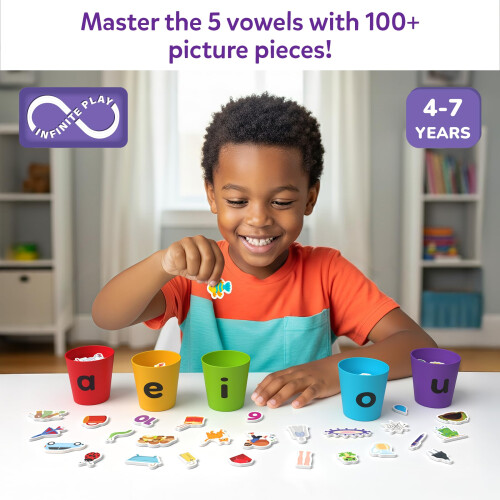 Skillmatics Phonics Sorter – Vowel Sorting  Early Reading 1