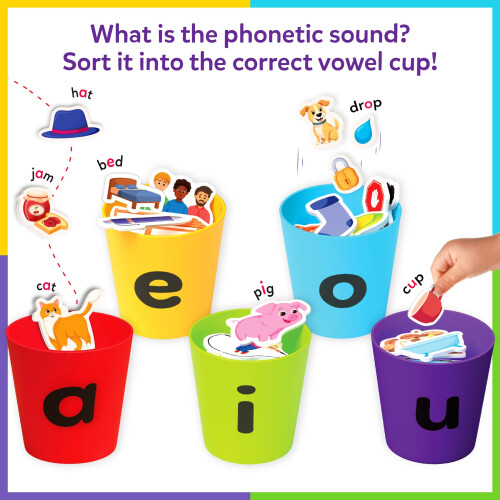 Skillmatics Phonics Sorter – Vowel Sorting  Early Reading 2
