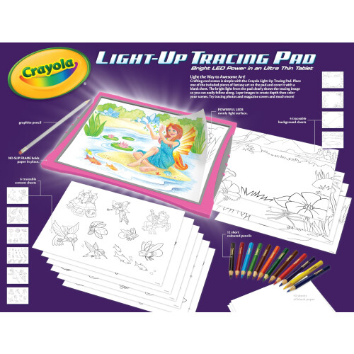 Crayola CRAYOLA LightUp Tracing Pad  Trace  Create Colourful Custom Scenes  Kids LE 1