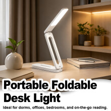 White Foldable Rechargeable LED Desk Lamp Portable
