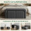 (Grey) 3pcs Nesting Ottoman Bench W/ 2 Footstools 5