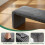 (Grey) 3pcs Nesting Ottoman Bench W/ 2 Footstools 7