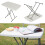 Small Folding Dining Table Picnic Tables Height Adjustable White 5