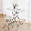 Small Folding Dining Table Picnic Tables Height Adjustable White 7