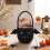 Living And Home Halloween Bat-Shaped Candy Basket with Handle 1