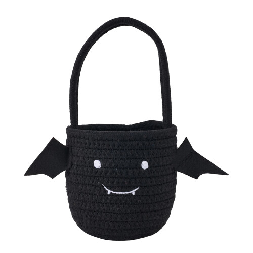 Living And Home Halloween Bat-Shaped Candy Basket with Handle 2
