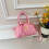 (Pink) Sweet pleated mini pillow bag 1