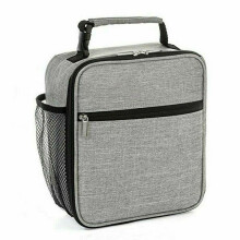 (Light Grey)Sac à lunch isotherme adulte enfant coolbag travail picnic nourriture école lunchbox rangement