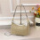 (White, 29*22*9) Retro old flower crescent armpit shoulder bag 1