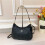 (Black, 29*22*9) Retro old flower crescent armpit shoulder bag 1