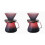 2X Coffee Filter Hand Drip Pot Percolators Borosilicate Glass Pour Coffee Tea Set with Walnut Handle 1