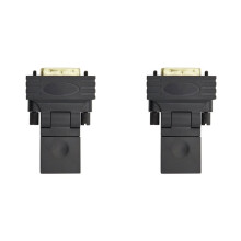 2X DVI to -Compatible Adapter Male to Female 360 Degree Rotating Swivel for HDTV, Video Card